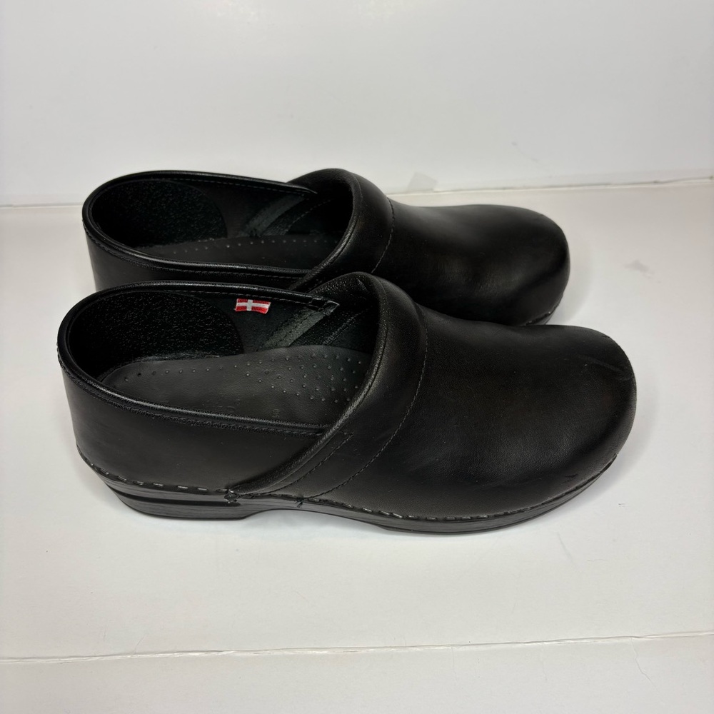Sanita Men's Black Leather Slip-Ons